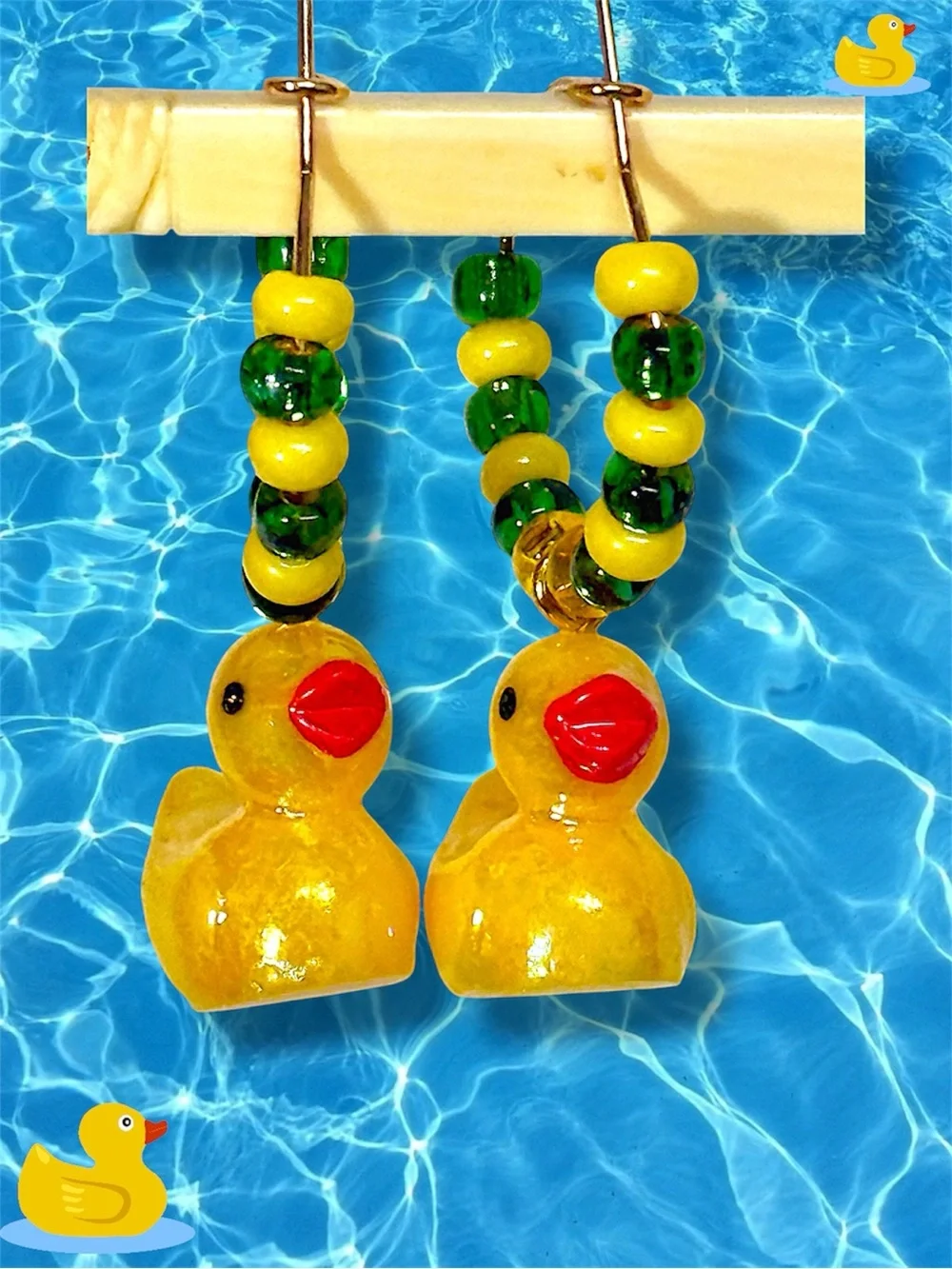 Hoop Earrings, Oregon Ducks, Green/Yellow, College, University of Oregon, Gift - Picture 3 of 10